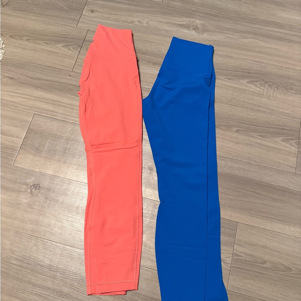 lululemon Pink and Blue Leggings